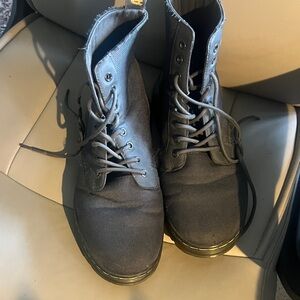 Dr. Martens Black Canvas Boots